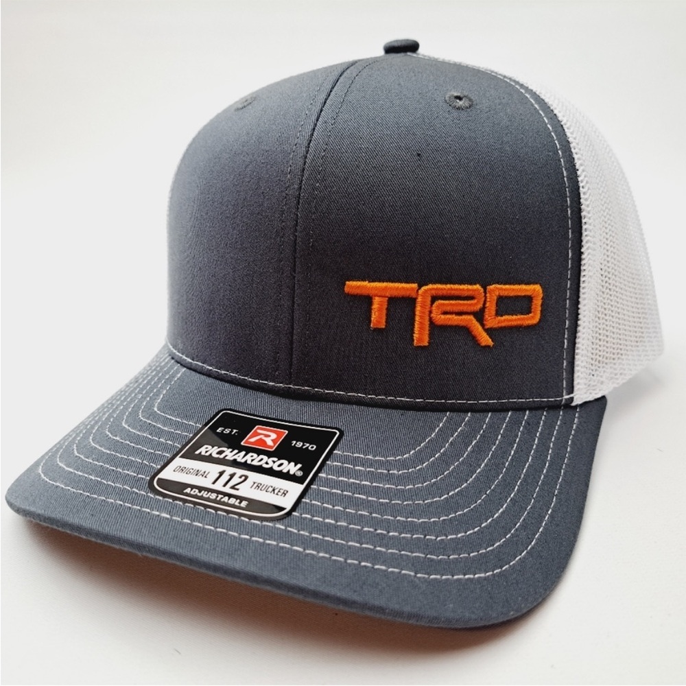 TRD Richardson 112 Trucker Mesh Snapback Hat Cap Gray